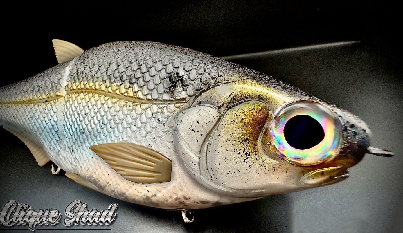 HINKLE SHAD CLONE CUSTOM PAINTED SHAD 9" SWIMBAIT CLIQUE SHAD MUST SEE! 🔥 - Image 3