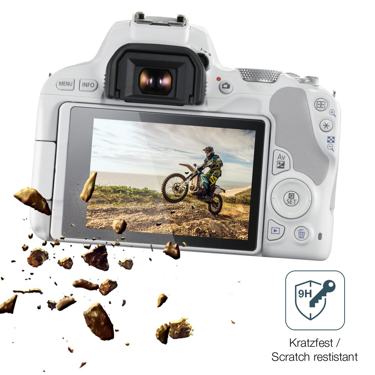 Dipos 2x Pellicola Protettiva In Vetro Flessibile 9H Per Canon EOS M200 - Anti-shock, Anti-graffio, Made In Germany, 10 Anni Di Garanzia - 2