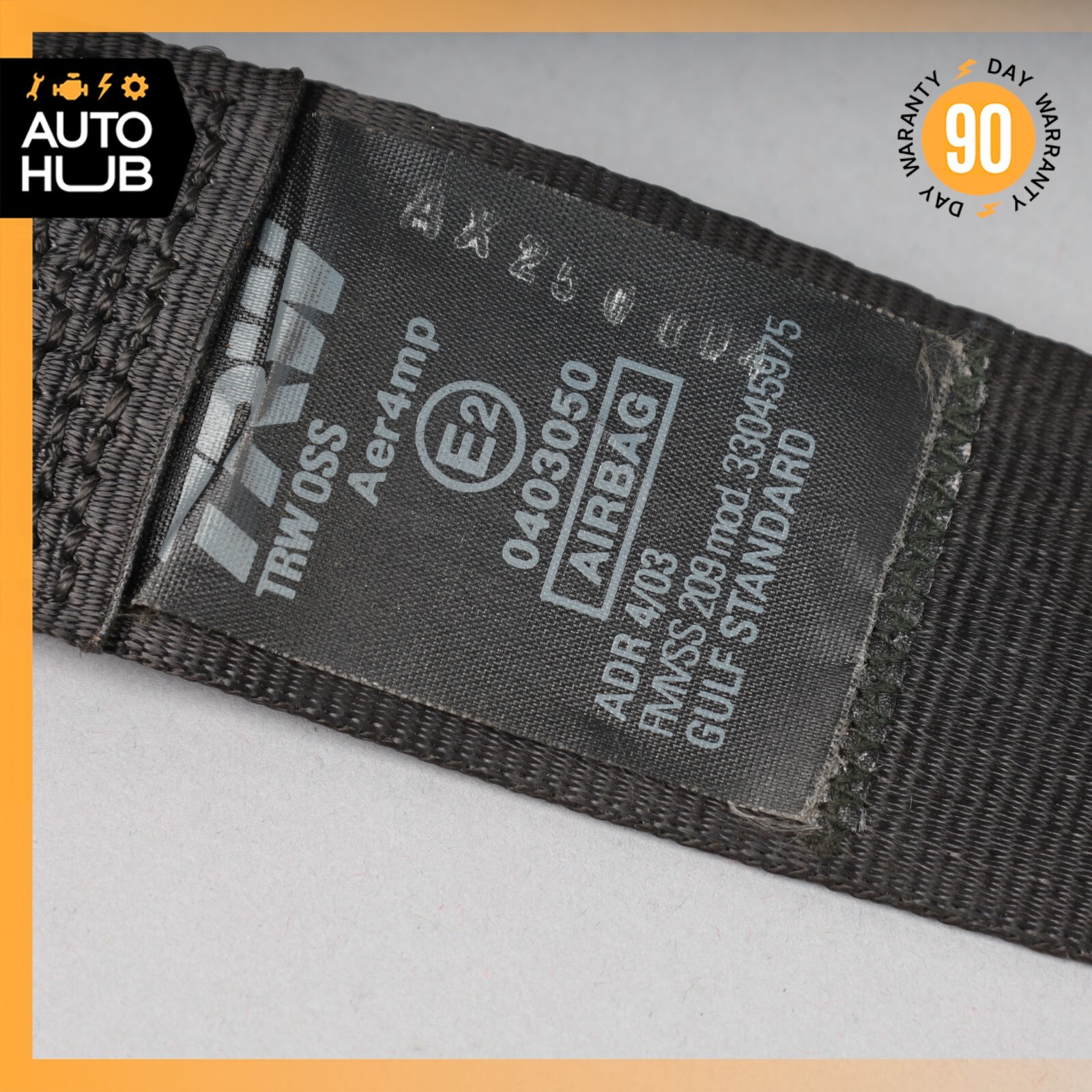 03-08 Maserati Quattroporte M139 Front Right Side Seat Belt Black OEM
