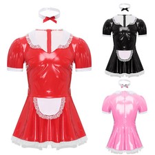 Mens Clubwear With Neck Ring Dress Role Play Underwear Crossdresser Nightwear