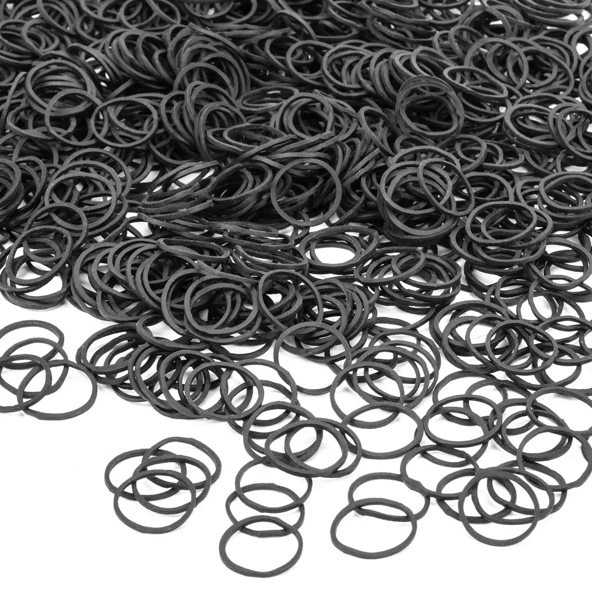 1200 Pack Mini Rubber Bands Soft Elastic Bands Non-Slip Small Tiny Hair  Black