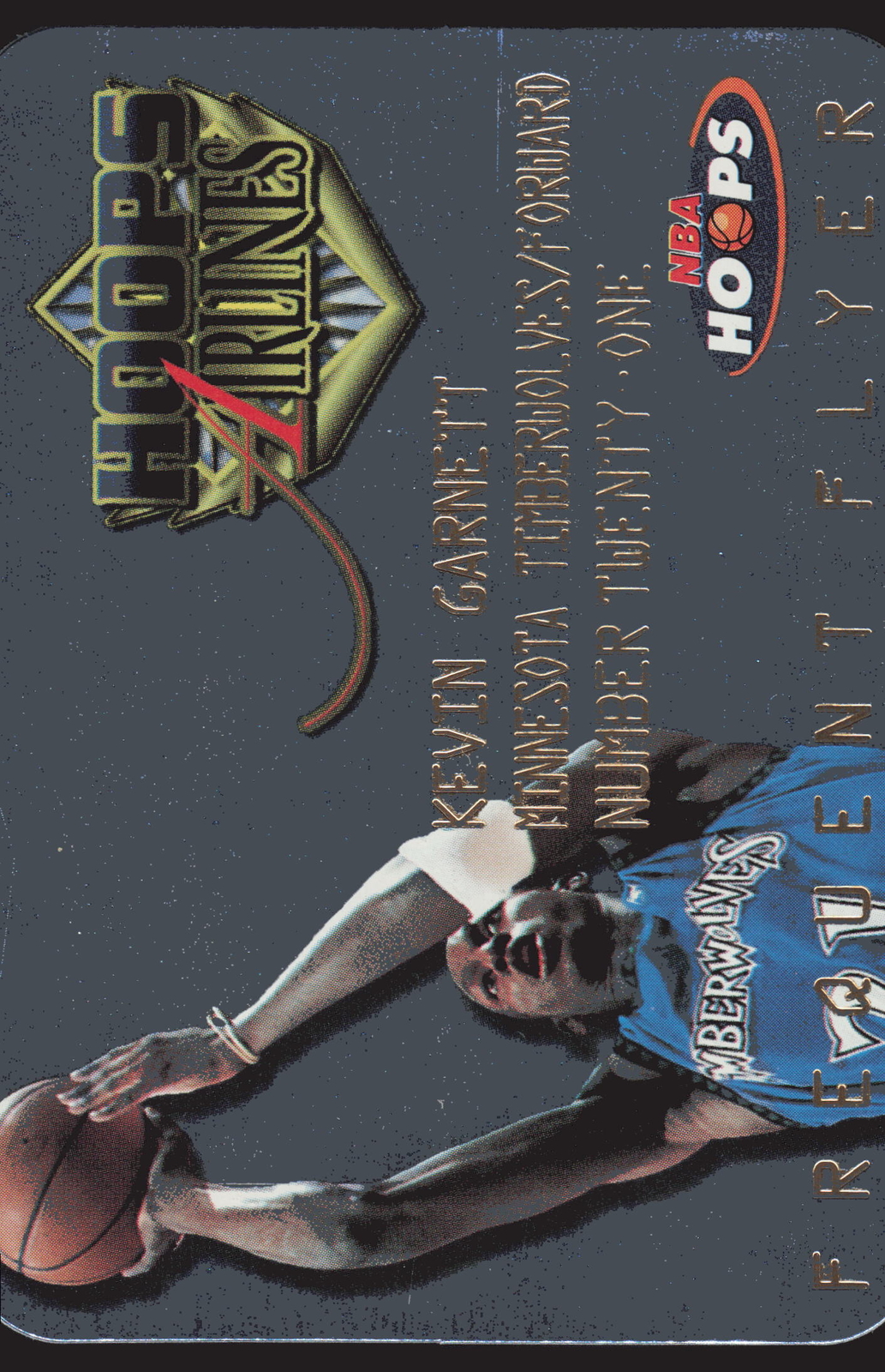 1997 NBA Hoops Kevin Garnett Frequent Flyer Club #12