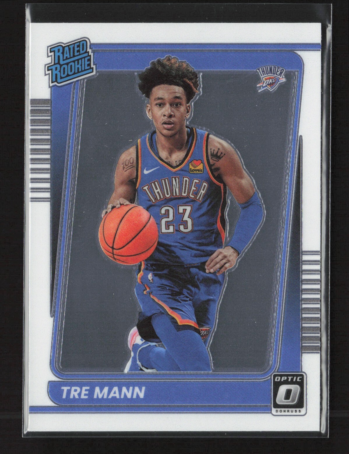 2021-22 Panini Donruss Optic Rated Rookie Tre Mann RC #168 Oklahoma City Thunder