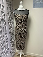 Quiz Dress Size 12 Black Brown Occasion