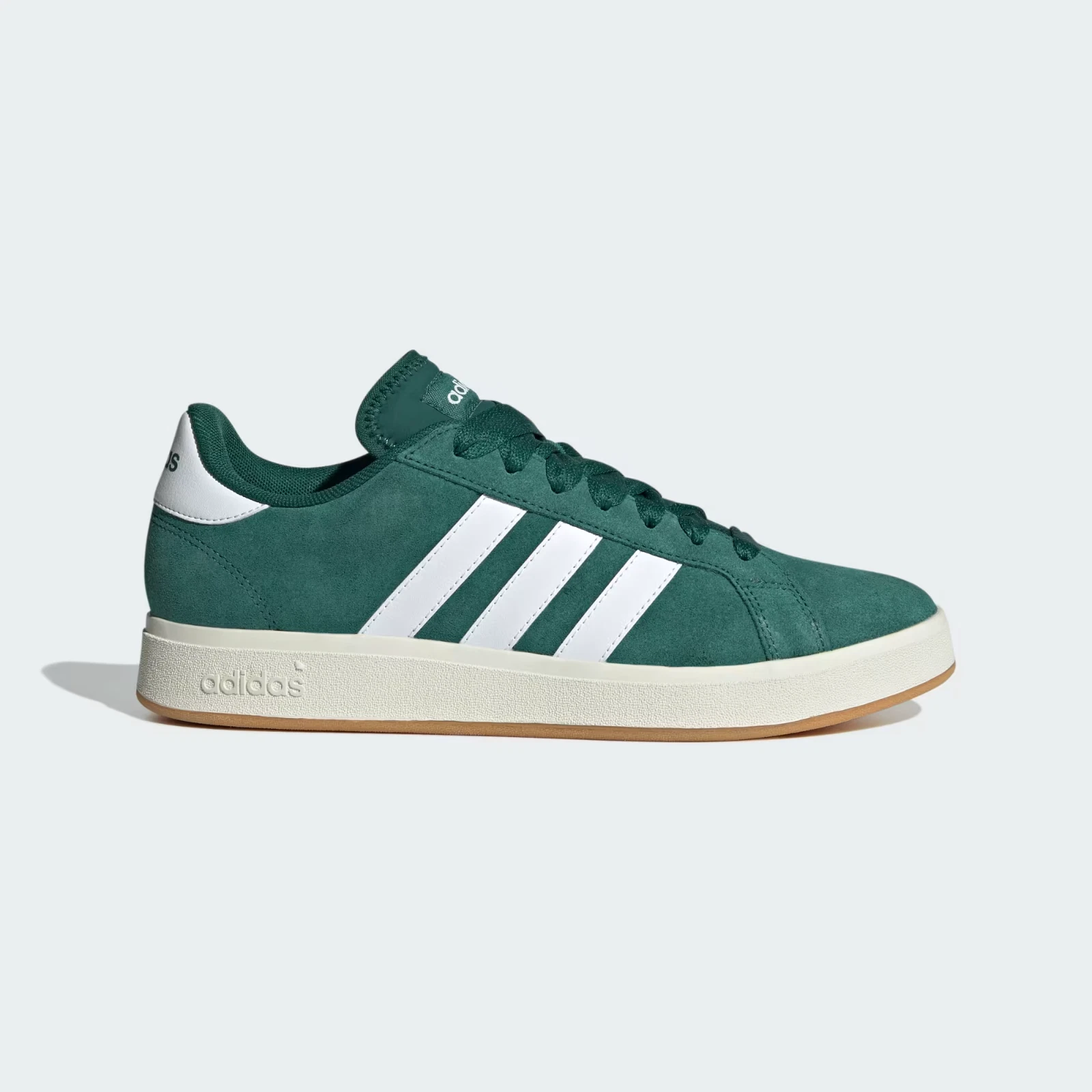 Adidas Grand Court Base 00s Shoes in Collegiate Green / Cloud White / Gum