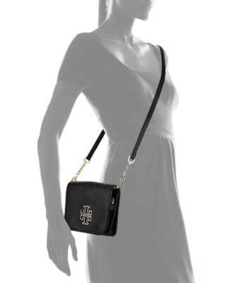 BLACK FRIDAY SALE New Tory Burch Britten Combo Black Leather Cross