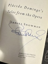 Placido Domingo Autographed Book (Tales From The Opera)