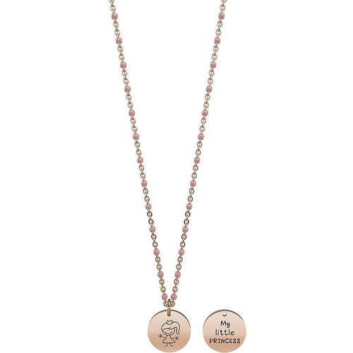 KIDULT Bracciale Rigido Family In Acciaio 316L E PVD Oro Rosa Con Ciondolo Boy - Gioiello Ipoallergenico Per Lui E Per Lei, Diametro 6 Cm - 2
