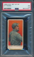 1909 E101 ANONYMOUS SET OF 50 CY YOUNG PSA 1.5 FAIR HOF LOW POP