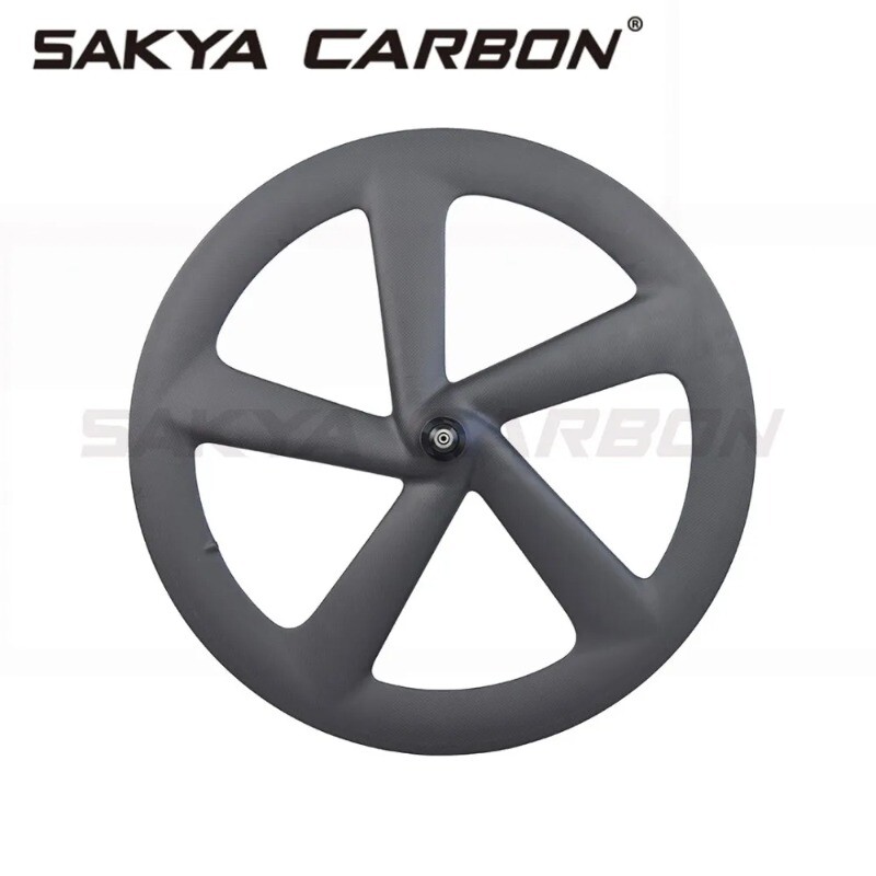 700c Carbon Fiber Track or Road Bike Wheelset 5 Spokes Wheels Fixie Bike Wheels