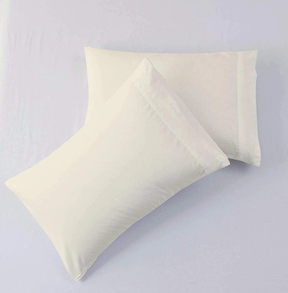 1pc Fitted Sheet/1 pc Duvet Cover 600 TC Egyptian Cotton Ivory in Solid All Size - Image 2 of 4