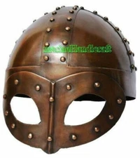 Christmas mask Norman copper Plated Helmet With Liner & Chin Strap Medieval