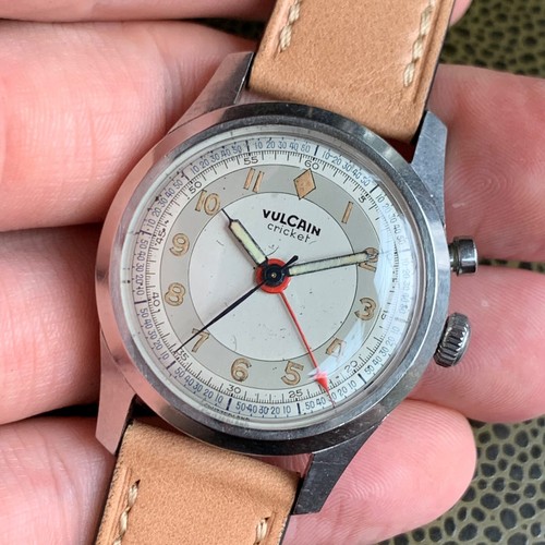 Orologio da polso vintage Vulcain Cricket 1a generazione sveglia acciaio inox - Foto 2 di 13