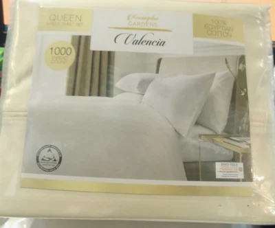 KENSINGSTON GARDEN Valencia 1000 Thread Count QUEEN 4 PC Sheet Set NEW