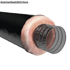 Insulated Flexible Round Flex Duct Tube R6 Heating/AC Black Venting CHOOSE SIZE