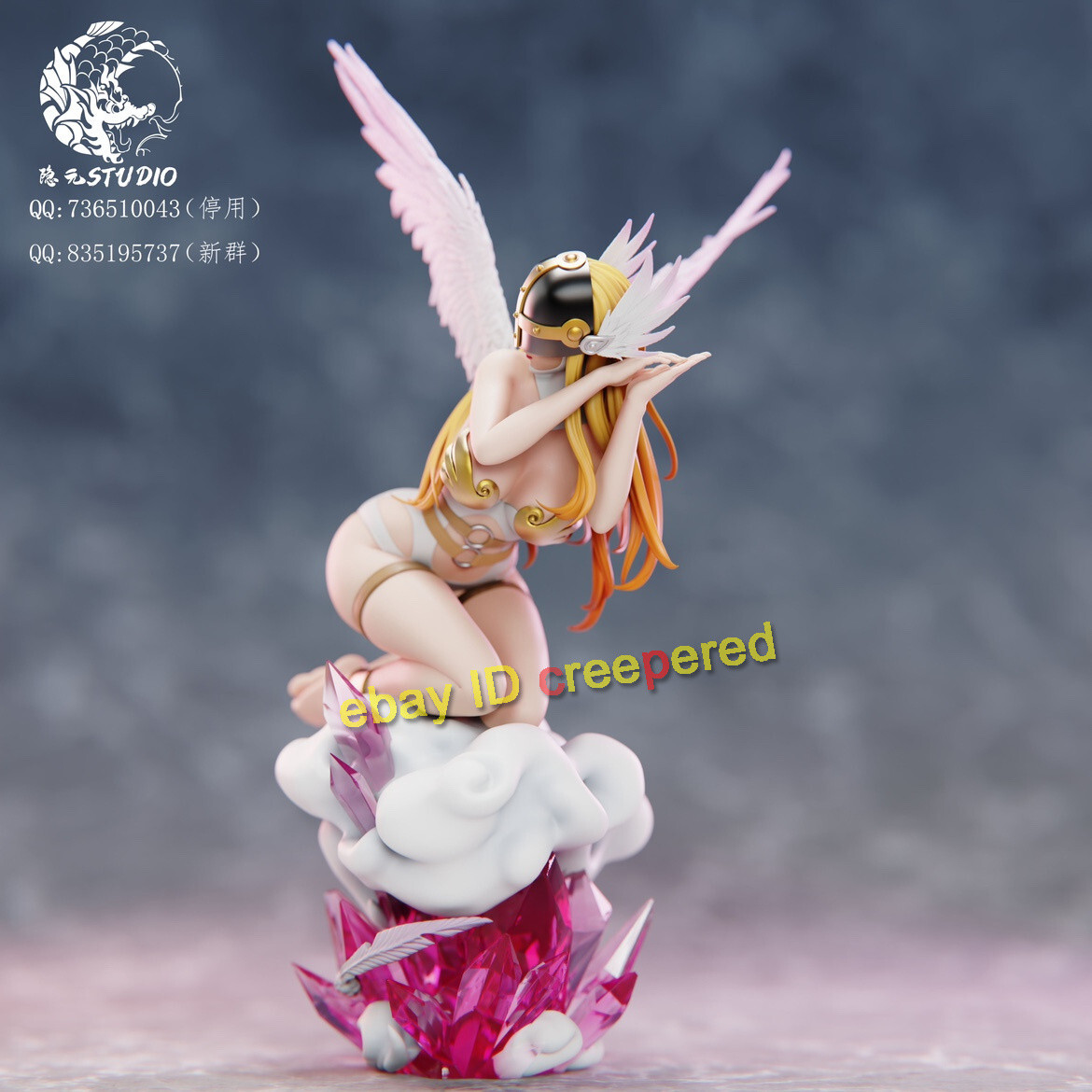 YY Studio Digimon Angewomon 1/6 Resin Statue LED Painted