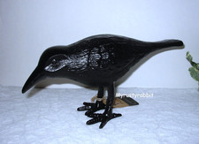 Halloween Large Black Raven Crow Gothic - Cast Metal Decor 12.5" Long  New
