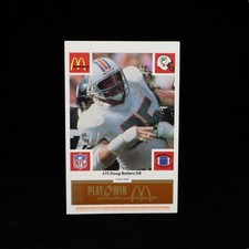 1986 Doug Betters Miami Dolphins McDonald's GOLD Game Card #75