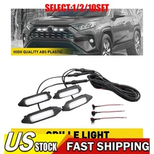 4Pcs Grill Lights For Toyota RAV4 19-24 LE SE XLE XSE Limited Smoked Lens 1~10X