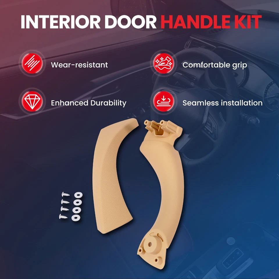 6pcs Rear Left & Right Interior Door Pull Handle Trim Set for BMW 328i 335d 325i - Изображение 2 из 4
