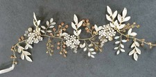 Hübsche goldfarbene Haarranke, Blumen, Hochzeit, Braut, Abschlussball, Boho, skurril, neu