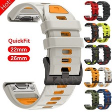 For Garmin Fenix 3HR 5 5X 6 6X Pro 7 7X E 8 Quick Fit Silicone Watch Band Strap