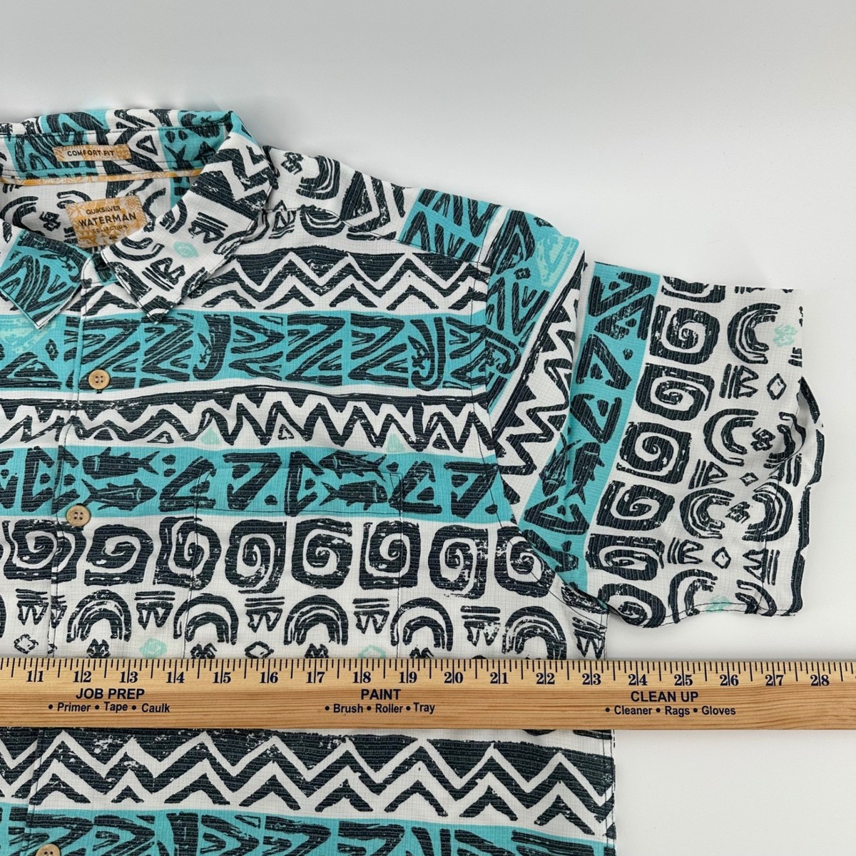 Quiksilver Waterman Collection Mens Large Comfort Fit Tribal Fish 