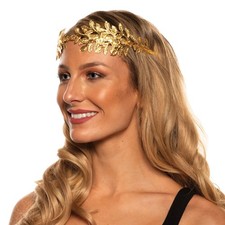 Greek Gold Leaf Tiara Adult Costume Half Headband