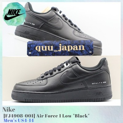 1017 ALYX 9SM × Nike Air Force 1 Low Black FJ4908-001 Men's US4-14