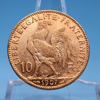 Frankreich 10 Francs 1907 Marianne Coq 3 23 Gramm 900 Gold Vz