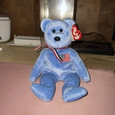 2001 TY Beanie Baby AMERICA 9/11 Tribute Bear Retired Rare with Tag Errors