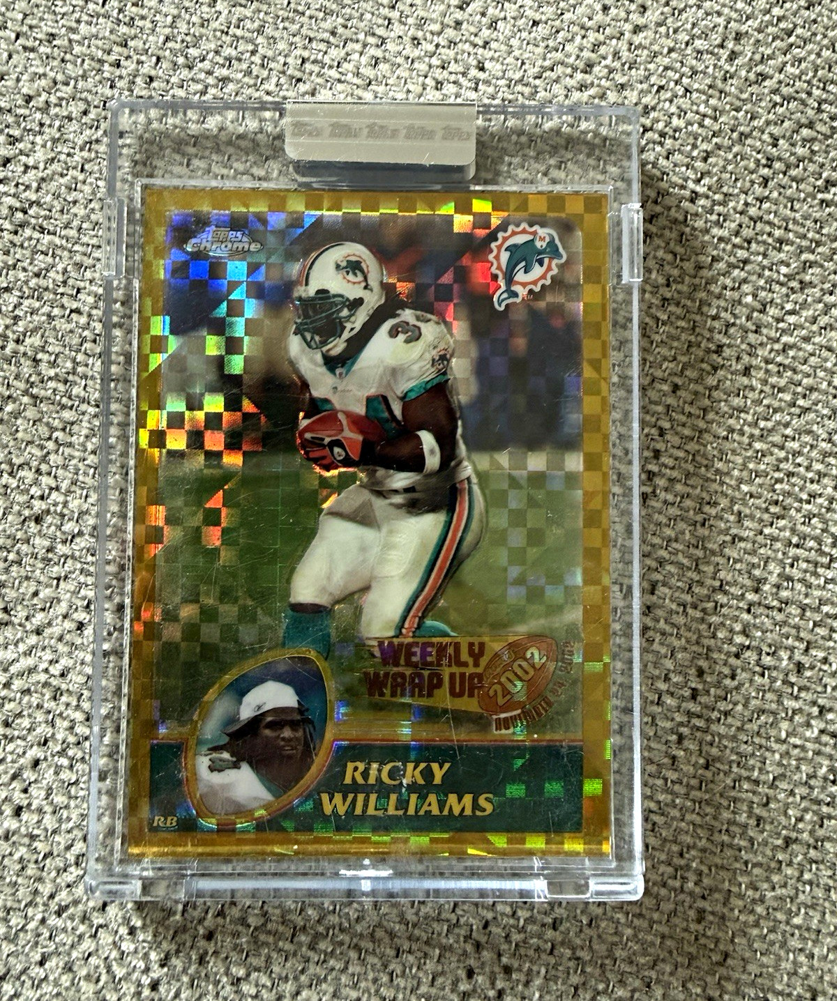 Topps CHROME Ricky Williams GOLD Xfractor /101 #157 Dolphins 2002