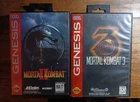 Sega Genesis Mortal Kombat 2 & 3 Vintage Fighting Video Games (Game 3 Complete)