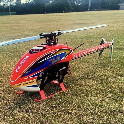 Align TB40 Aerobatic & 3D RC Helicopter Red Blue Yellow White Black