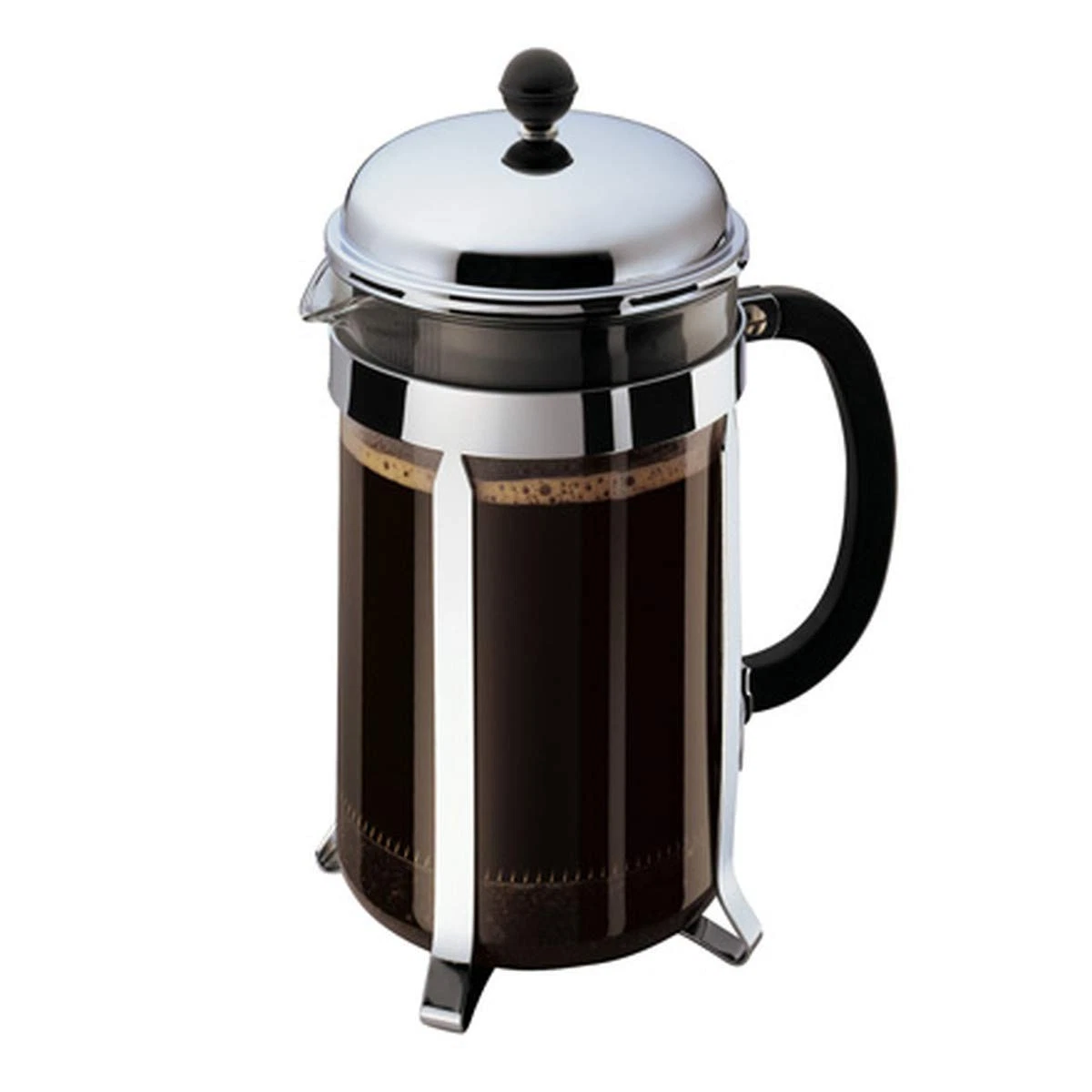 Bodum 51oz Chambord French Press Coffee Maker, High-Heat 51 oz, Chrome