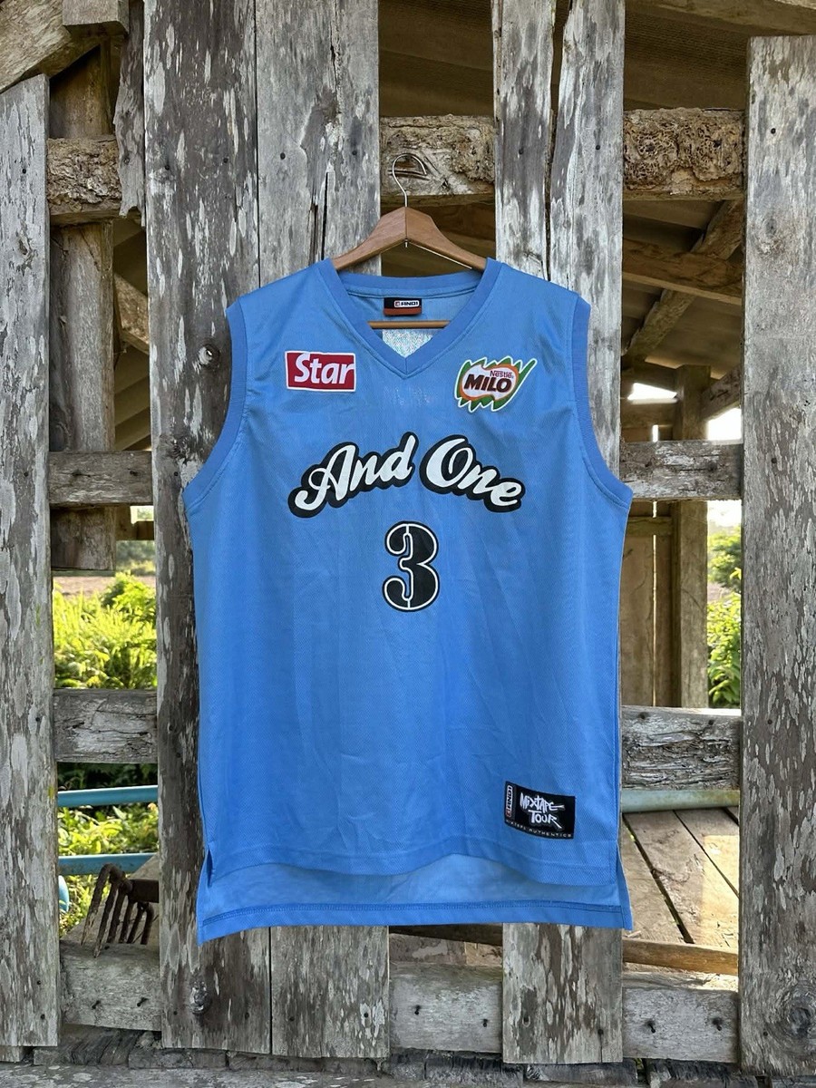 AND1 MIXTAPE TOUR ユニフォーム And1 Mixtape Tour Jersey With Sponsor Patch Hot Sauce Men Size L