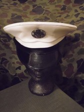 Orig. US AP Air Security Police White Service Visor Cap Vietnam 7 5/8 (61) 1970
