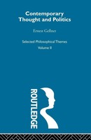 Contemporary Thought And Politics Ernest Gellner Taschenbuch Englisch 2009