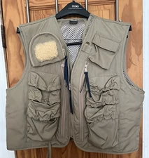 Columbia Fly Fishing Vest Mens M Khaki