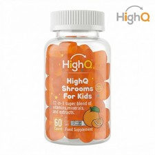 HighQ Gummies for Focus | Kids ADHD Brain Support| Saffron, Omega 3, Magnesium