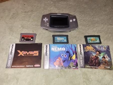 Nintendo Game Boy Advance Silver AGB-001 With Games