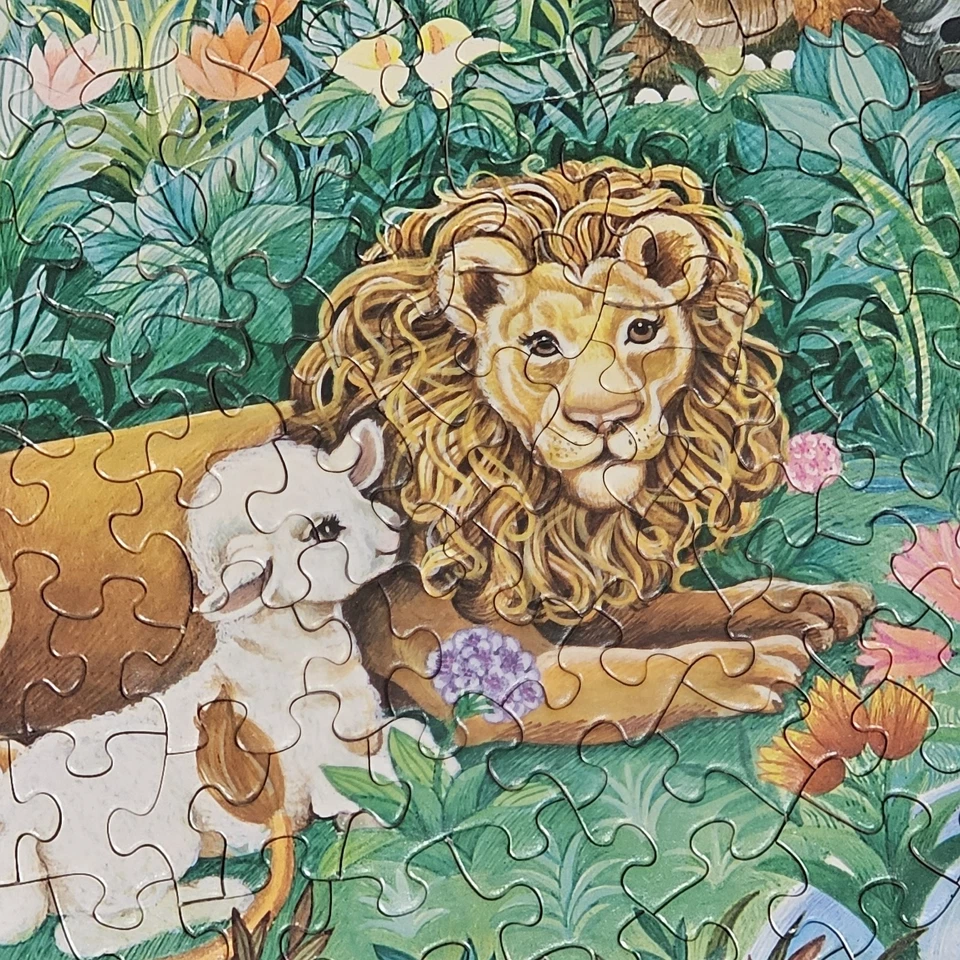 Vintage Springbok The Peaceable Kingdom Jigsaw Puzzle 500+ Pieces COMPLETE 1980s - Image 3 of 4