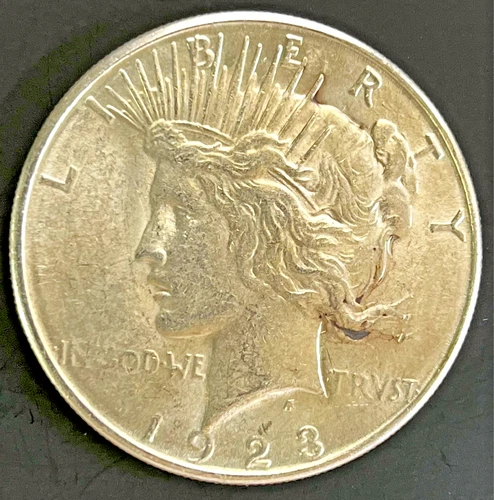 1923-S Peace Silver Dollar AU
