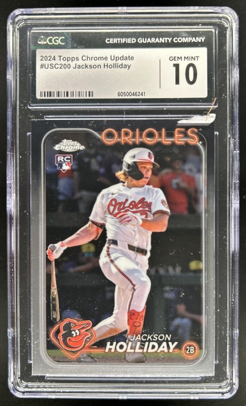2024 Topps Chrome Update Jackson Holliday RC Rookie #USC200 Orioles CGC 10