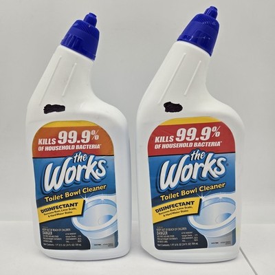 2 Bottles The Works Toilet Bowl Cleaner Disinfectant 24 fl oz