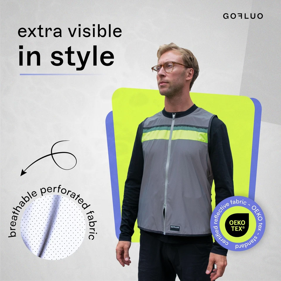 Roman Reflective Vest for Men - Size XL - Lightweight and Breathable Hi Vis J... - Image 3 of 4