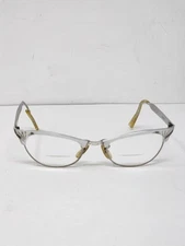 Vintage Art Craft Cat Eye 4 Alum Engraving Eyewear Rhinestones Silver