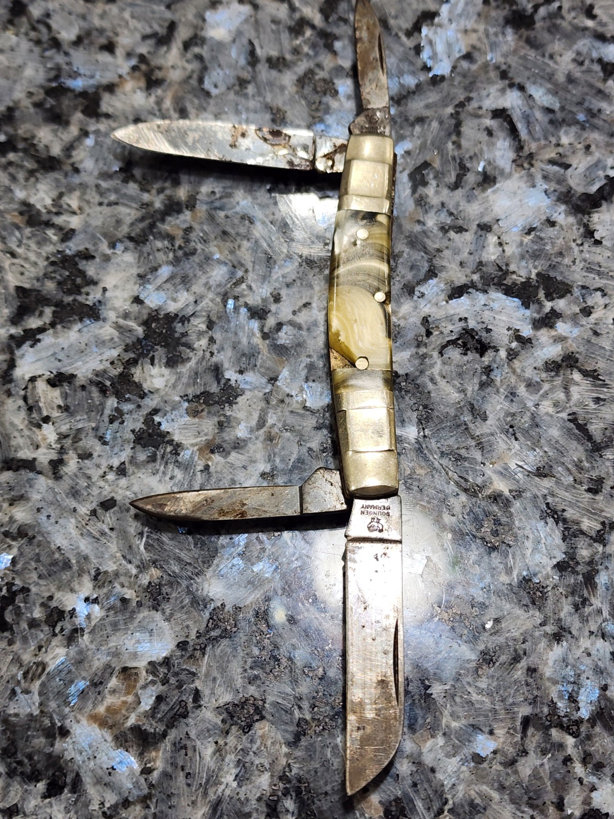 Hen & Rooster Pocket Knife 324C 24KT Bertram Solingen Germany 4 Blade Congress