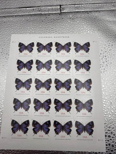 USPS 2021 COLORADO HAIRSTREAK NON-MACHINABLE STAMPS SHEET OF 20 SELF-ADHESIVE