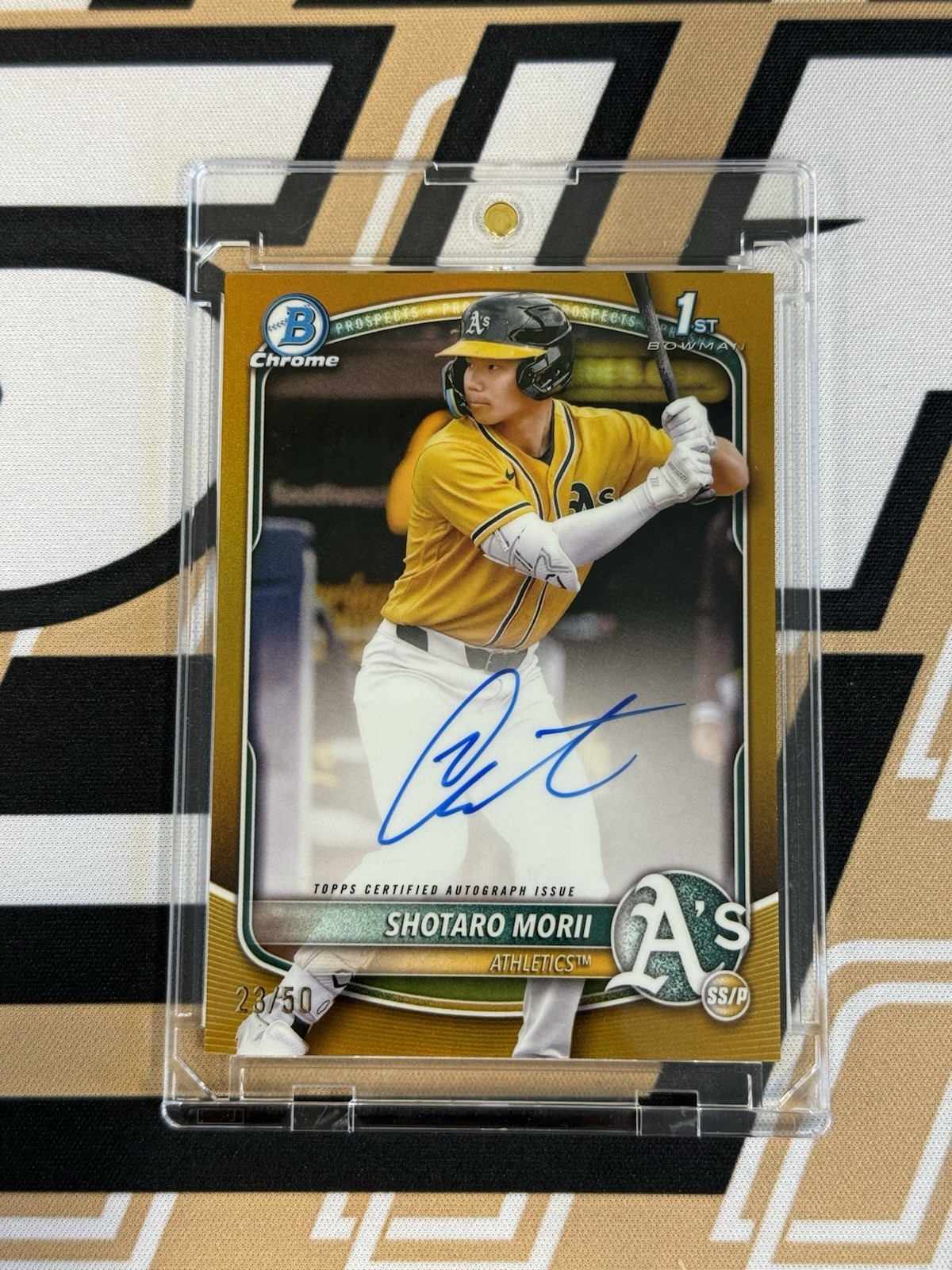 2025 Bowman Chrome Shotaro Morii 1st Auto Gold Refractor /50 CPA-SM